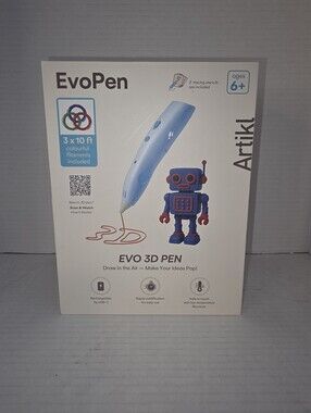 EVO 3D Pen 3 X 10 Feet Colorful Filaments 3 Templates Included Ages 6+